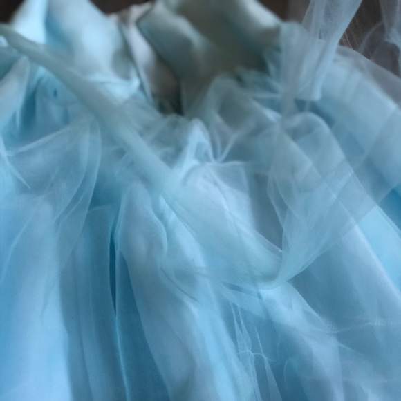 light blue dress with rhinestones - Picture 3 of 5